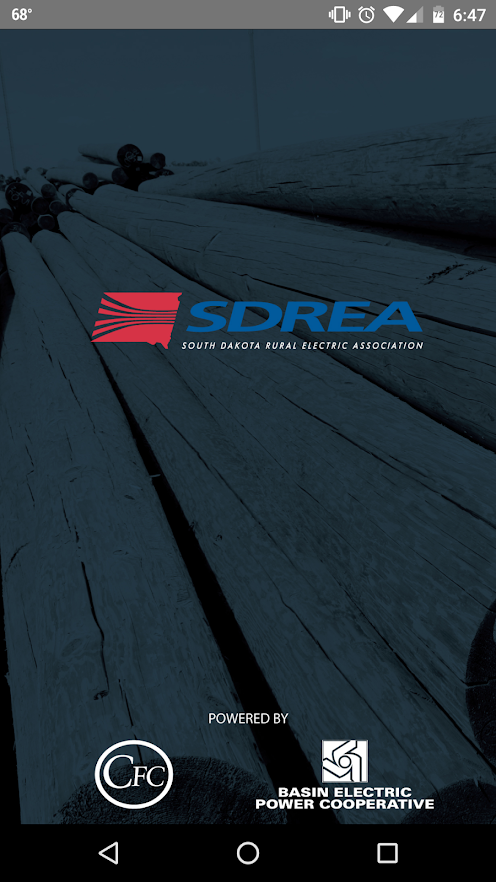 SDREA mobile app homescreen